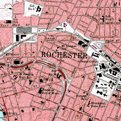 Topographic Map of First Born Church of the Living God, NY