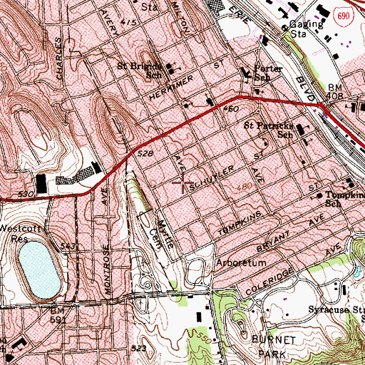 Topographic Map of First Christian Assembly, NY