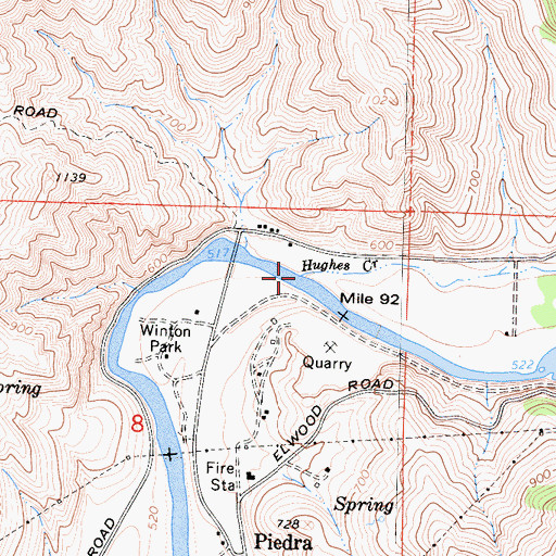 Topographic Map of Hughes Creek, CA