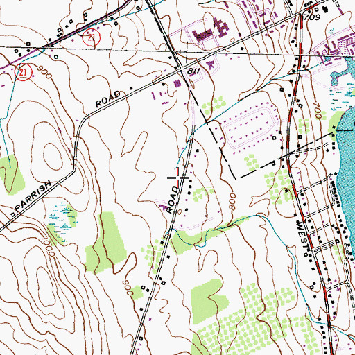 Topographic Map of First Church of Christ Scientist, NY