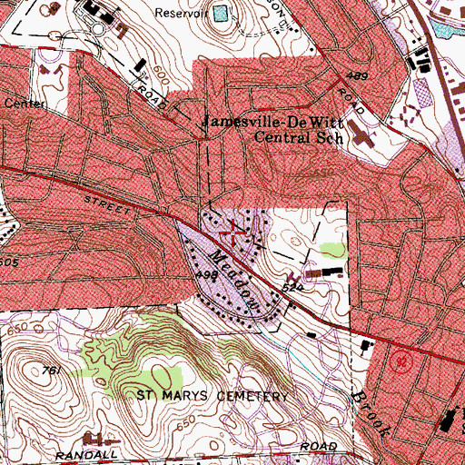 Topographic Map of First Church of Christ Scientist, NY