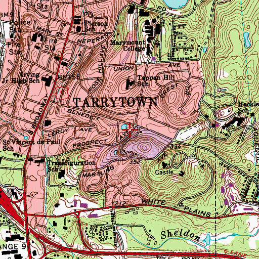 Topographic Map of First Church of Christ Scientist, NY