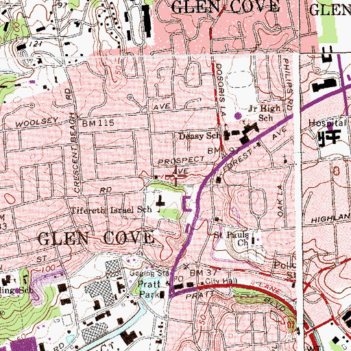 Topographic Map of First Church of God in Christ, NY