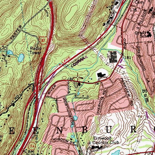 Topographic Map of First Community Church of the Nazarene, NY