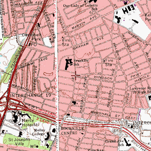 Topographic Map of First Hempstead African Methodist Episcopal Church, NY