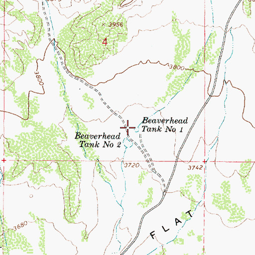Topographic Map of Beaverhead Tank Number One, AZ