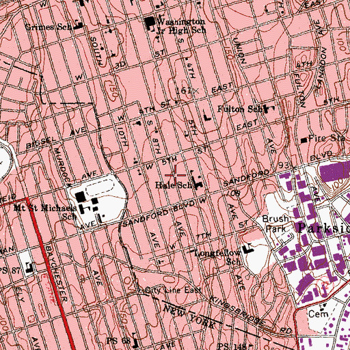 Topographic Map of First Pentecostal Church of Christ, NY