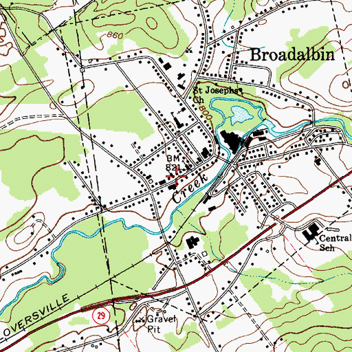 Topographic Map of First Presbyterian Church, NY