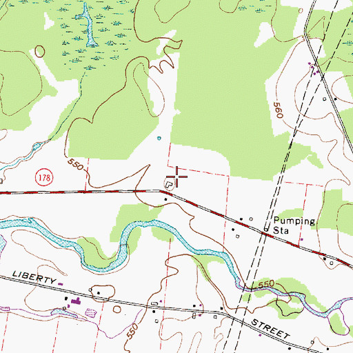 Topographic Map of First Presbyterian Church, NY