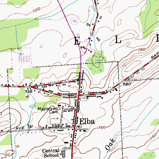 Topographic Map of First Presbyterian Church, NY