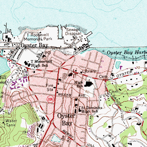 Topographic Map of First Presbyterian Church, NY