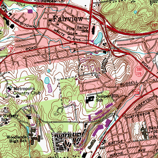 Topographic Map of First Seventh Day Adventist Church, NY