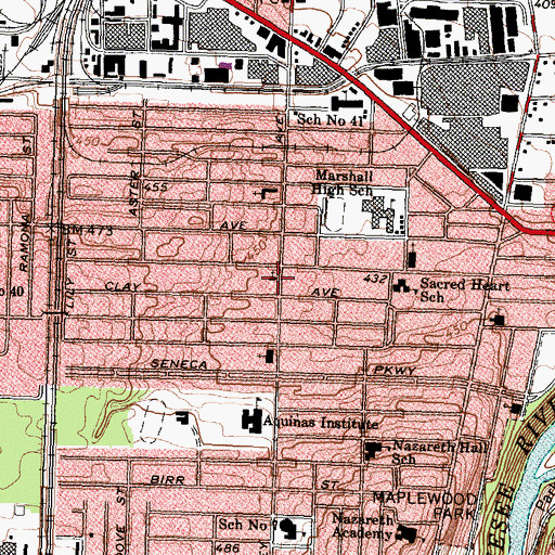 Topographic Map of First Spanish Baptist Church, NY