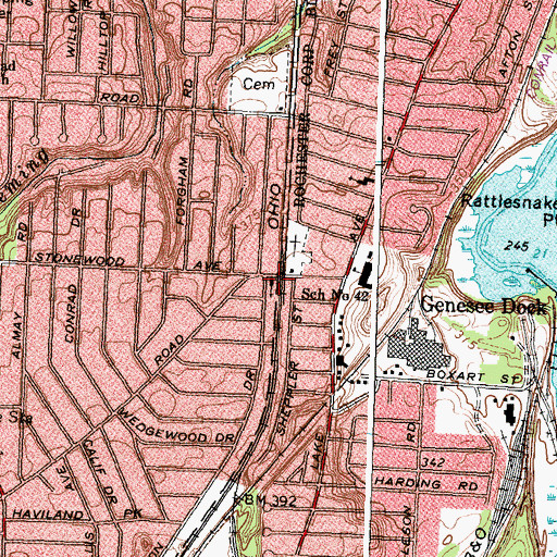 Topographic Map of First Spanish Church of the Nazarene, NY