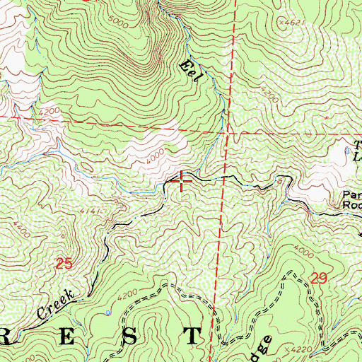 Topographic Map of Hull Creek, CA