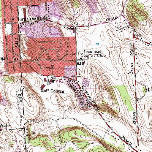 Topographic Map of First Unitarian Universalist Church, NY