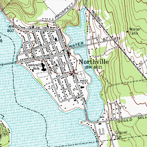 Topographic Map of First United Methodist Church of Northville, NY