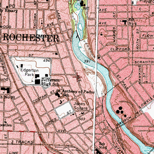 Topographic Map of First Zion Tabernacle Church, NY