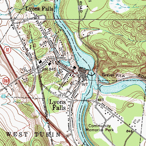 Topographic Map of Forest Presbyterian Church, NY