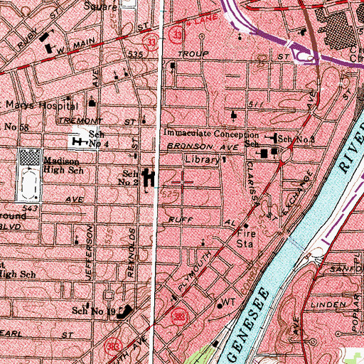 Topographic Map of Friendship United Baptist Church, NY