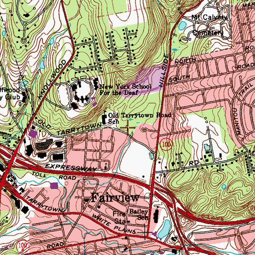 Topographic Map of Full Gospel Christian Fellowship Church of White Plains, NY