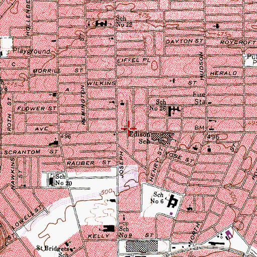 Topographic Map of Full Gospel Tabernacle, NY