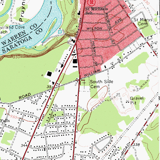 Topographic Map of Full Gospel Tabernacle Church, NY