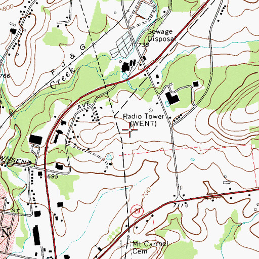 Topographic Map of Fulmont Community Church, NY