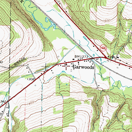 Topographic Map of Gardwoods United Methodist Church, NY