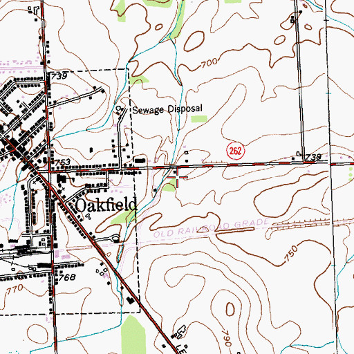 Topographic Map of Genesee Country Church, NY