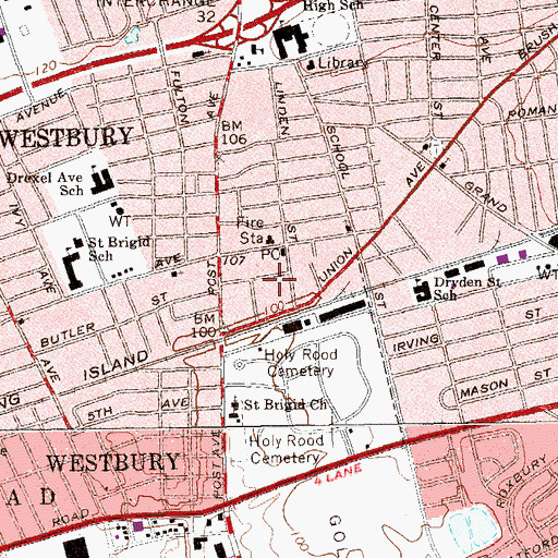 Topographic Map of Genesis Assembly of God, NY