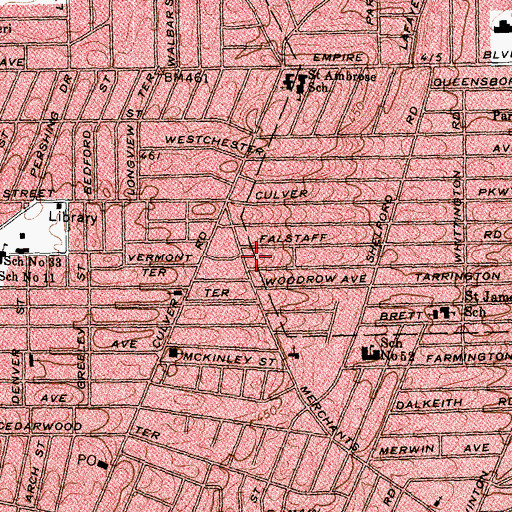Topographic Map of God Healing Temple, NY