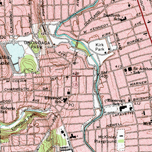 Topographic Map of God's Temple of Faith, NY