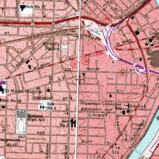 Topographic Map of God's Temple of Holy Praise, NY