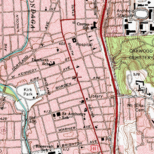 Topographic Map of God's Way Church of Jesus, NY