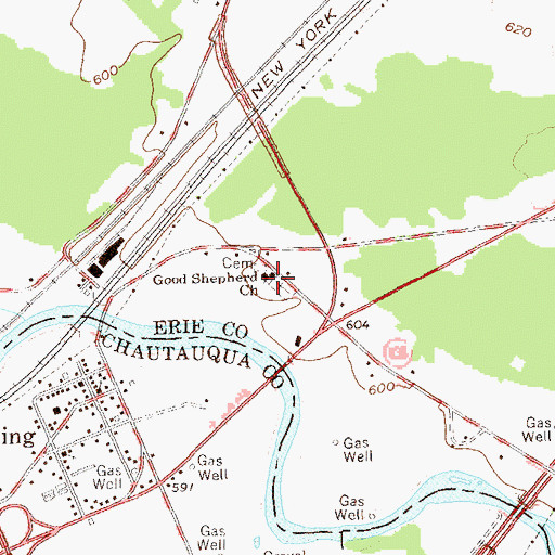 Topographic Map of Good Shepard Church, NY