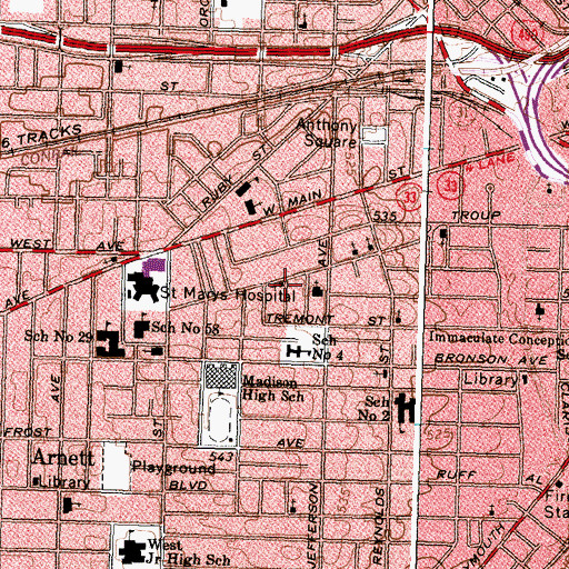 Topographic Map of Goodwill Baptist Church, NY
