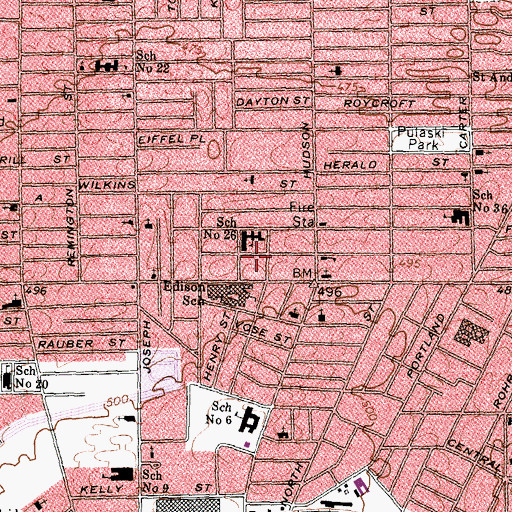 Topographic Map of Gospel Angel Spiritual Church, NY