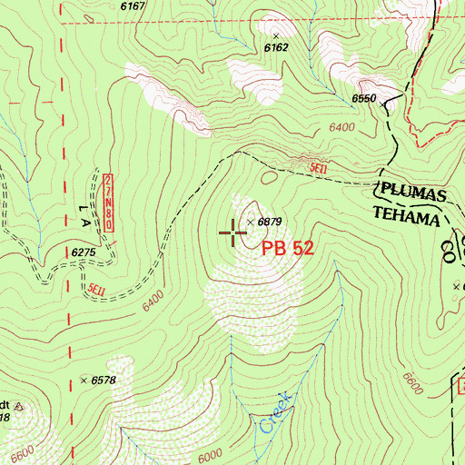 Topographic Map of Humboldt Summit, CA