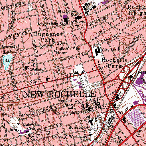 Topographic Map of Gospel Tabernacle Church, NY