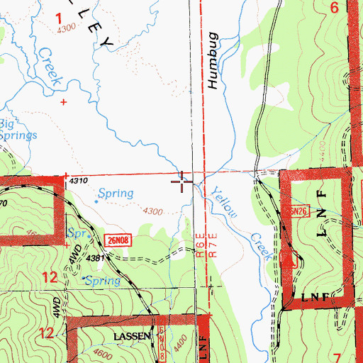 Topographic Map of Humbug Creek, CA