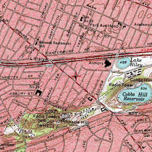 Topographic Map of New Life Presbyterian Church, NY