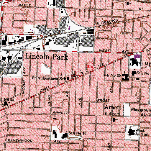 Topographic Map of New Progressive Cathedral, NY