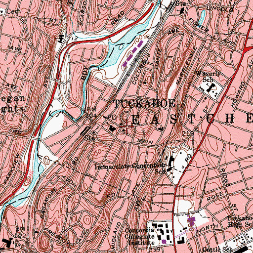 Topographic Map of New York Japanese Church, NY