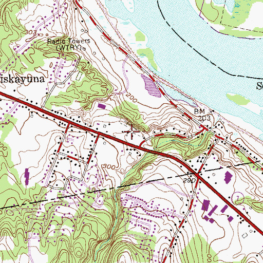 Topographic Map of Niskayuna Reformed Church, NY