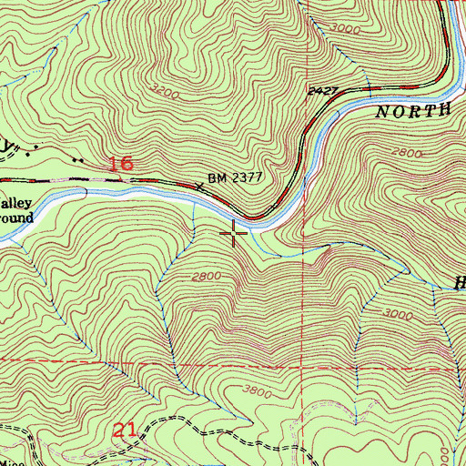 Topographic Map of Humbug Creek, CA