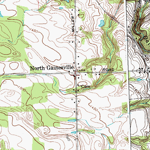 Topographic Map of North Gainesville United Methodist Church, NY