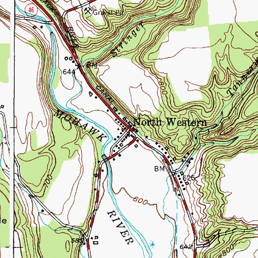 Topographic Map of North Western United Methodist Church, NY