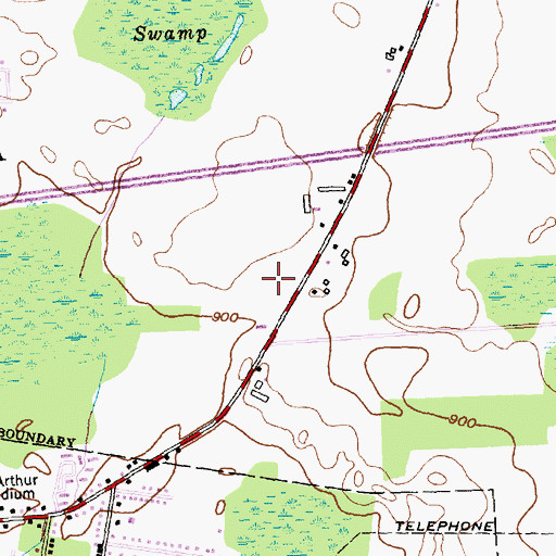 Topographic Map of Northgate Free Methodist Church, NY