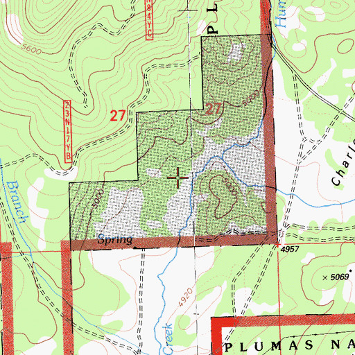 Topographic Map of Humbug Creek, CA